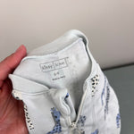 Load image into Gallery viewer, Kissy Love Kissy Kissy Blue Giraffe Zip Footie 6-9 Months
