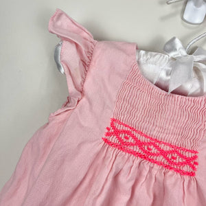 Jacadi Paris Smocked Pink Dress 12 Months