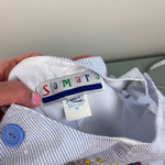 Load image into Gallery viewer, Vintage Samara Applique Teddy Bear Astronaut Jon Jon Shortall Romper 4T
