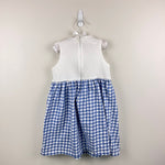 Load image into Gallery viewer, Vintage Hartstrings Blue White Gingham Flower Dress 4T
