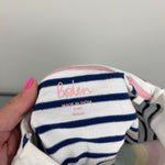 Load image into Gallery viewer, Mini Boden Every Day Breton T-Shirt Navy Ivory Rainbow Wave 3-4
