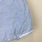 Load image into Gallery viewer, Janie and Jack The Gingham Sailor Baby Romper Blue Rose Gingham 0-3 Months
