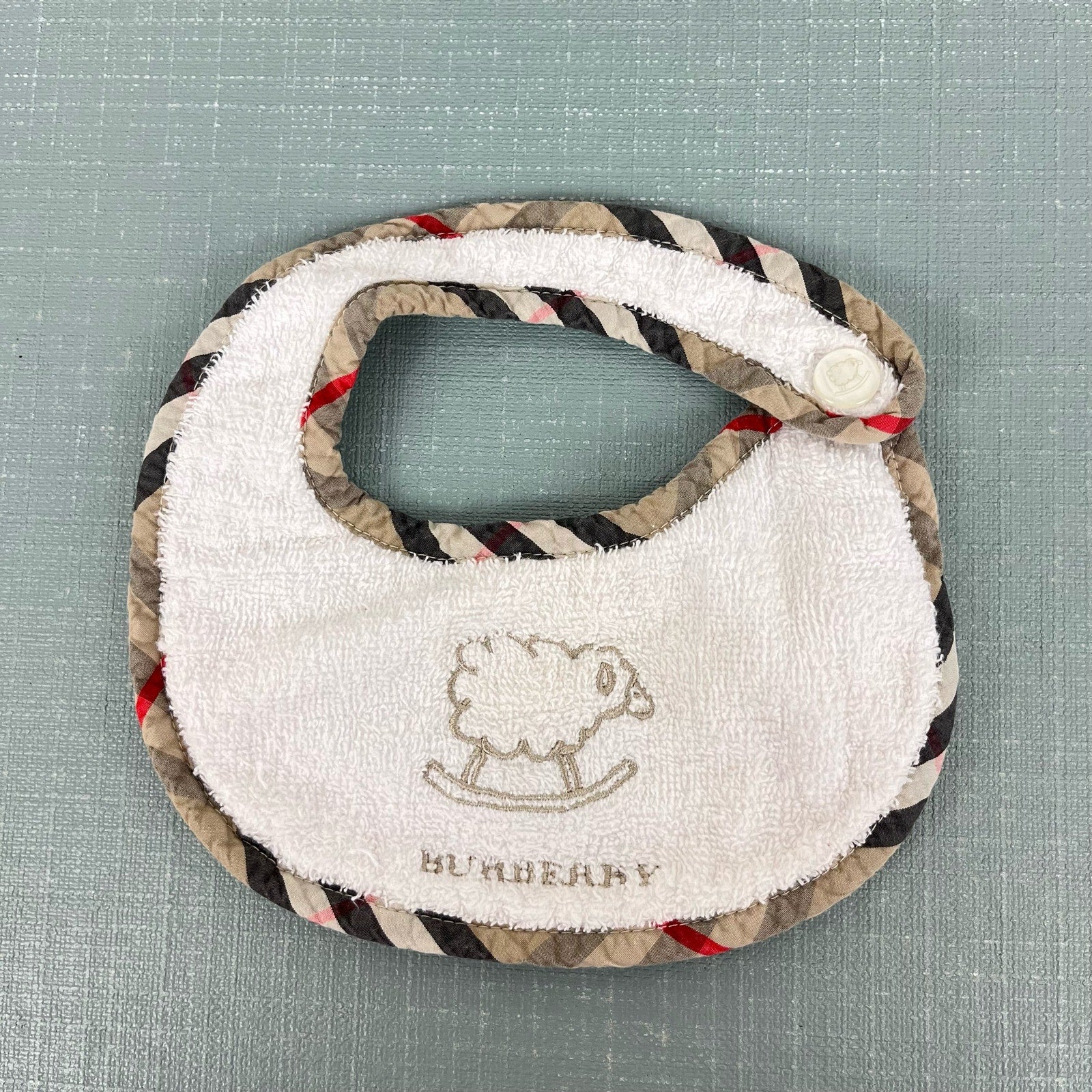 Burberry Baby White Footie & Bib Set 6 Months