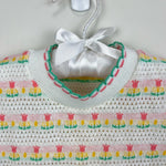 Load image into Gallery viewer, Vintage Girls Floral Pointelle Tank Top 4T USA
