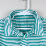 Load image into Gallery viewer, Vineyard Vines Green &amp; White Striped Polo Shirt S 8-10
