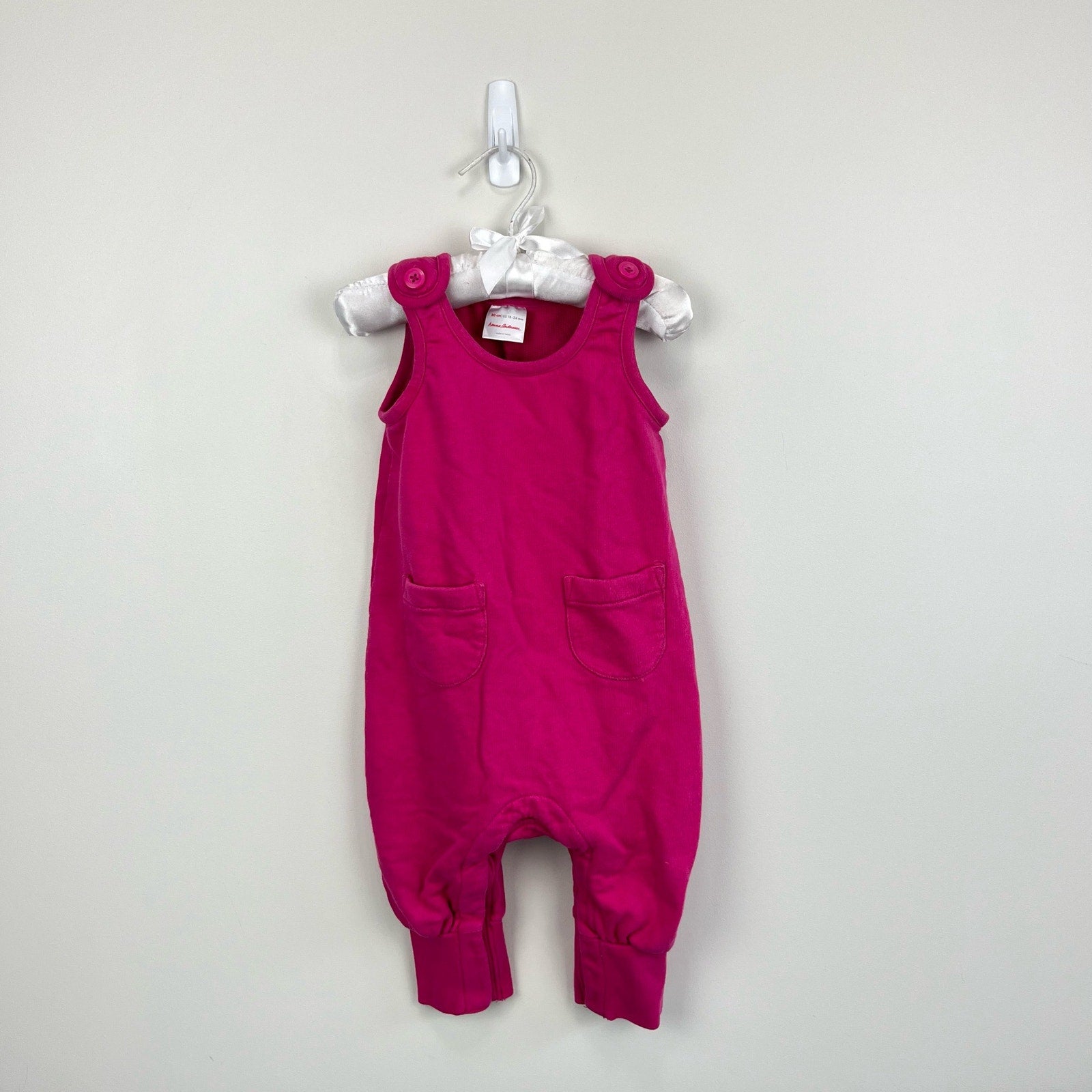 Hanna Andersson Baby French Terry Overalls Pink 80 cm 18-24 Months