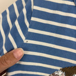 Load image into Gallery viewer, Mini Boden Short Sleeve Sequin Flip T-Shirt Elizabethan Blue Ivory Bee 5-6
