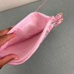 Load image into Gallery viewer, LoveShackFancy Blooming Heirloom Zip Pencil Case Ruffles Strawberry Macaroon NWT
