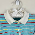 Load image into Gallery viewer, Vintage Healthtex Rainbow Stripe Short Sleeve Polo Shirt 2T USA
