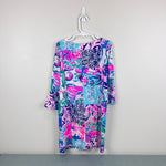 Load image into Gallery viewer, Lilly Pulitzer Girls UPF 50+ Mini Sophie Ruffle Dress in Patch to Match M 6-7
