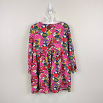 Load image into Gallery viewer, Mini Boden Long Sleeve Fun Jersey Dress Multi Blush Pink Bonkers Conkers 5-6
