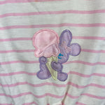 Load image into Gallery viewer, Vintage Little by Little Pink Striped Ice Cream Ruffle T-Shirt 12 Months

