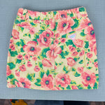 Load image into Gallery viewer, Vintage Guess Pink Yellow Floral Denim Skirt 6 USA
