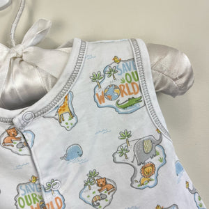 Kissy Kissy Pima Cotton Save Our World Playsuit Romper 0-3 Months