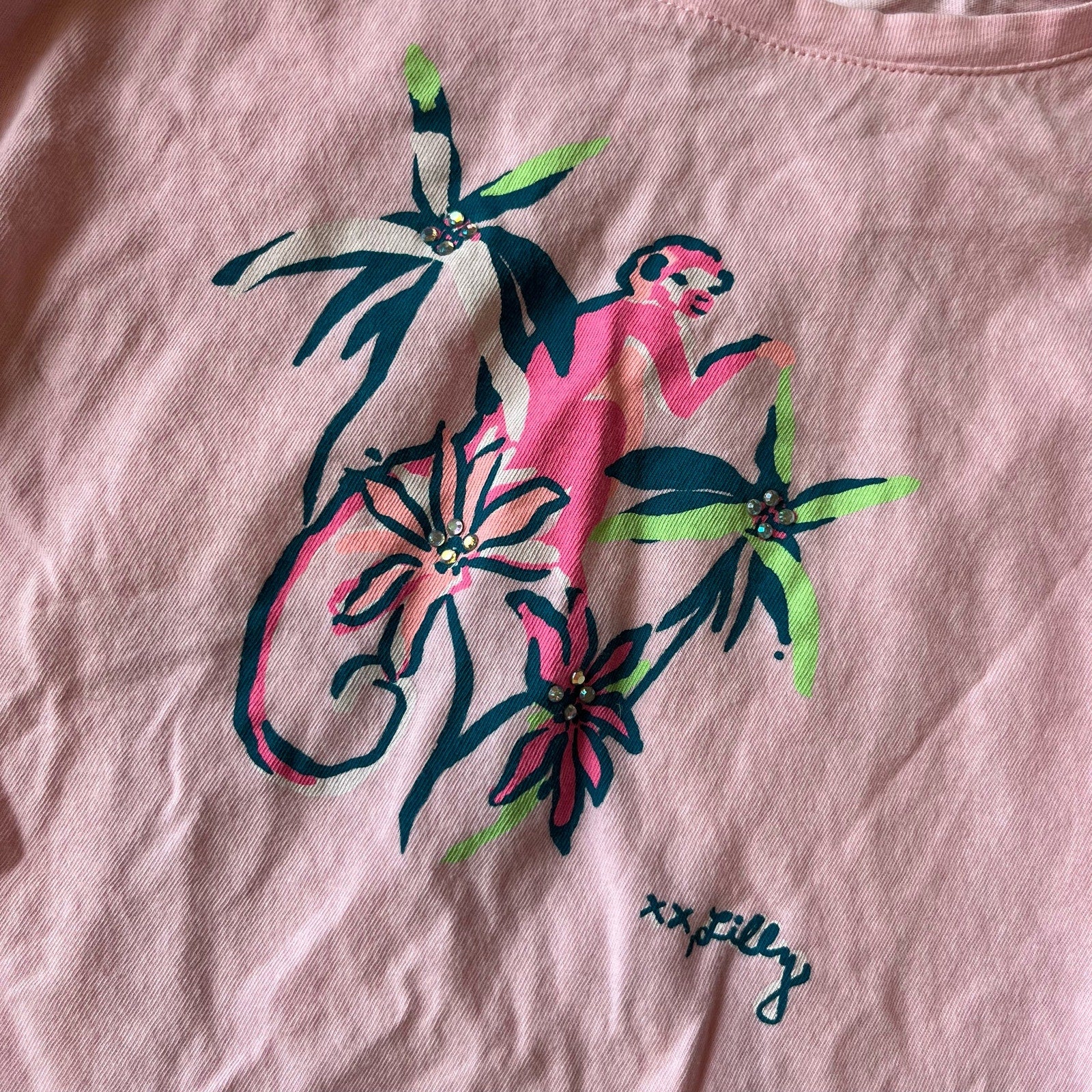 Lilly Pulitzer Girls Londyn Top Corl Reef Tint Medium 6-7