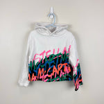 Load image into Gallery viewer, Stella McCartney Girls White Cotton Jersey Hoodie Scribble Logo Print 120 cm 6
