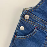 Load image into Gallery viewer, Mini Boden Floral Lined Denim Dungarees 2-3
