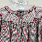 Load image into Gallery viewer, Strasburg Christmas Smocked Bishop Dress 3T
