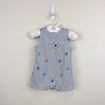 Load image into Gallery viewer, Little Me Baby Boys Anchor Seersucker Sunsuit 3 Months
