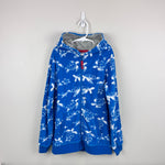 Load image into Gallery viewer, Mini Boden Towelling Zip Hoodie Blue Sea Turtles 9-10
