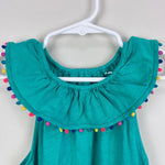 Load image into Gallery viewer, Mini Boden Charlie Pom Jersey Tank Top Green 7-8
