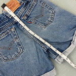 Load image into Gallery viewer, Vintage Levi's Cinched Waist Blue Jean Shorts 6
