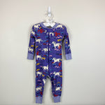 Load image into Gallery viewer, Hanna Andersson Purple Unicorn Pajamas 85 cm 2T
