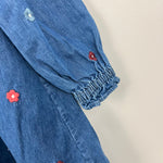 Load image into Gallery viewer, Mini Boden Logo Woven Embroidered Dress Mid Vintage Denim 5-6
