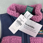 Load image into Gallery viewer, L.L. Bean Infants' Sherpa Fleece Vest Mauve Berry Carbon Navy 6-12 Months NWT 59.95
