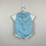 Load image into Gallery viewer, Vintage Blue Teddy Bear Romper 3-6 Months
