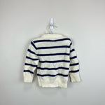 Load image into Gallery viewer, Vintage Tokens II Navy Striped Knit Flower Sweater 3T
