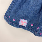 Load image into Gallery viewer, Vintage Y2K Disney Winnie the Pooh Denim Embroidered Heart Dress 6-9 Months
