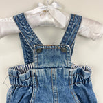 Load image into Gallery viewer, Vintage Chicote Clown Applique Blue Jean Overalls Baby
