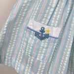 Load image into Gallery viewer, Vintage Samara Pastel Seersucker Sailboat Dress Set 6-9 Months
