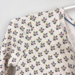 Load image into Gallery viewer, Mini Boden Henley Long Sleeve Pointelle Top Vanilla Pod Mustard Floral 9-10 NWT
