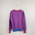 Load image into Gallery viewer, Vintage Izod Lacoste Pink &amp; Purple Striped Sweatshirt M
