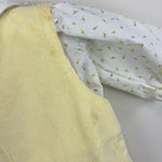Load image into Gallery viewer, Vintage Cradle Togs Yellow Footie Cat Overalls Set 0-6 Months
