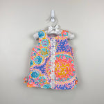 Load image into Gallery viewer, Lilly Pulitzer Infant Shift Dress Light Iris Blue Written in the Sun QR 12-18 Months
