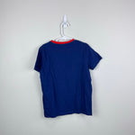 Load image into Gallery viewer, Mini Boden Lift-the-Flap Applique School Bunny T-Shirt Starboard Blue 7-8
