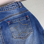 Load image into Gallery viewer, Mini Boden Girls Blue Jean Skirt 13-14
