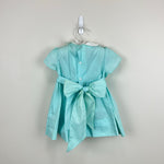 Load image into Gallery viewer, Vintage Polly Flinders Smocked Smocked Aqua Dress 2T
