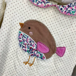 Load image into Gallery viewer, JoJo Maman Bebe Ditsy Floral Bird Footie 0-3 Months
