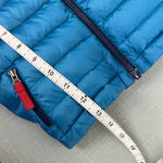 Load image into Gallery viewer, Patagonia Boys' Reversible Down Sweater Hoody Jacket Balkan Blue 6-12 Months
