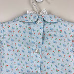 Load image into Gallery viewer, Foque Dove Blue Bird Print Bubble Romper 6 Months
