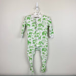 Load image into Gallery viewer, Magnetic Me Organic Cotton Baby Footie Green Avant Gardimals 12-18 Months
