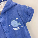 Load image into Gallery viewer, Vintage Y2K Carter's Blue Whale Terry Romper 3-6 Months
