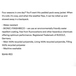 Load image into Gallery viewer, Mini Boden Kids' Pack Away Padded Jacket Rockabilly Red 6-7
