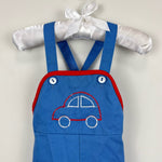 Load image into Gallery viewer, Vintage Blue Car Overalls 6-9 Months
