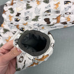 Load image into Gallery viewer, The North Face Baby Reversible Perrito Snow Pants Gray Woodland Animals 3-6 Months
