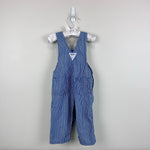 Load image into Gallery viewer, Vintage OshKosh B'gosh Blue Striped Overalls 18 Months
